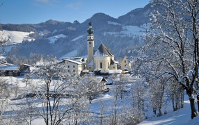 Church in the resort Telfs-Büchen, Austria