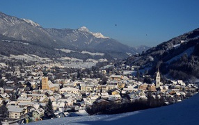 Город на горнолыжном курорте Шладминг, Австрия