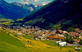 Город на горнолыжном курорте Сант Антон, Австрия