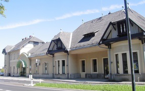 Городская улица на курорте Бад Халль, Австрия