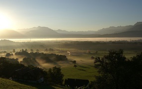 Dawn at the resort of Lienz, Austria