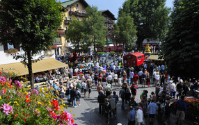 Ярмарочная площадь на курорте Зеефельд, Австрия