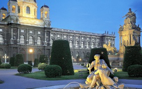 Фонтан в городе Вена, Австрия