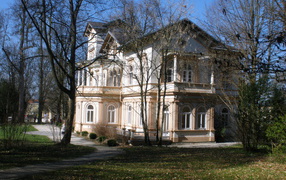 House in the park in the resort of Bad Hall, Austria