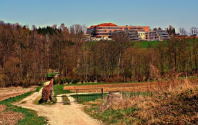 Дома на холме на курорте Бад Халль, Австрия