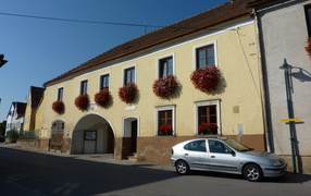 Дом с цветами в городе Лэнгенфельд, Австрия