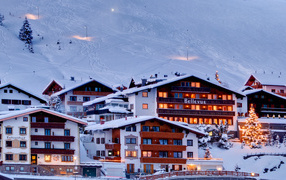 Luxurious hotel in the ski resort of Lech, Austria