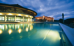 Luxury swimming pool at a resort Bad Tattsmansdorf, Austria