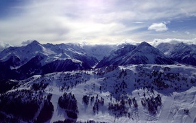 Горы на горнолыжном курорте Майрхофен, Австрия