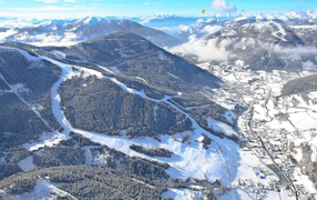 Горы на горнолыжном курорте Бад Кляйнкирххайм, Австрия