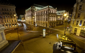 Night lights in Vienna, Austria