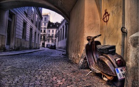 Старинная улочка в городе Вена, Австрия