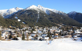 Панорама на курорте Зеефельд, Австрия