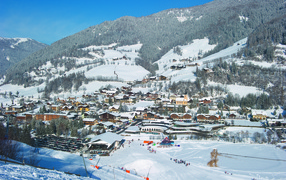 Panorama ski resort of Bad Kleinkirchheim, Austria