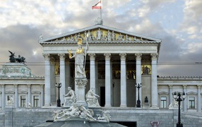 Здание парламента в городе Вена, Австрия