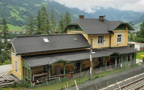 Railway station in the resort of Bad Hofgastein, Austria