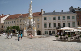 Sculpture on the resort of Baden, Austria