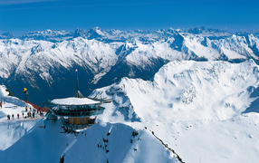 Лыжная база на горнолыжном курорте Ишгль, Австрия