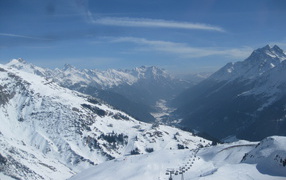 Лыжная трасса на горнолыжном курорте Сант Антон, Австрия