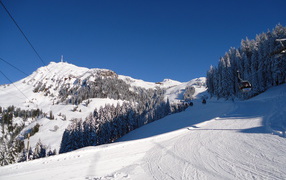 Лыжная трасса на курорте Китцбюэль, Австрия