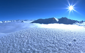 Снег на горнолыжном курорте Серфаус, Австрия