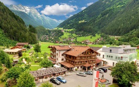 Summer landscape at the ski resort of Mayrhofen, Austria