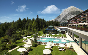 Tourism in the resort-Büchen Telfs, Austria