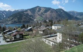 Urban buildings in the resort of Zell am See, Austria