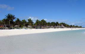 Endless beach in the resort of Cayo Guillermo, Cuba