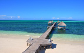Jetty at the resort of Cayo Guillermo, Cuba