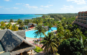 Panorama of the resort of Guardalavaca, Cuba