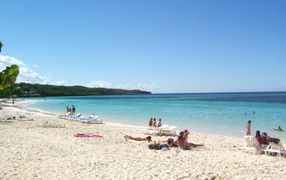 Relax on the beach in the resort of Guardalavaca, Cuba