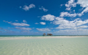 Shallow water in the resort of Cayo Guillermo, Cuba