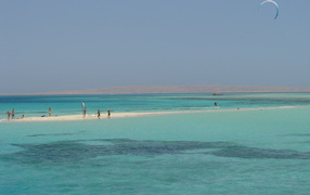 Blue lagoon in the resort of Hurghada, Egypt