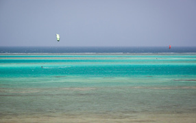 Blue lagoon in the resort of Marsa Alam, Egypt
