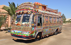 Bus on the resort of El Gouna, Egypt