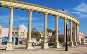 Colonnade at the resort of Sharm el Sheikh, Egypt