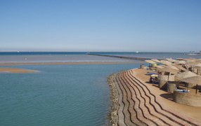 Embankment on the resort of El Gouna, Egypt