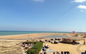 Golden Beach in the resort of El Gouna, Egypt