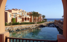 Hotel resort on the coast of El Quseir, Egypt