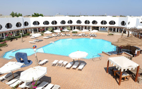 Hotel swimming pool in the resort of Sharm el Sheikh, Egypt