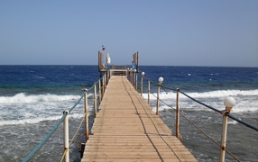 Jetty at the resort of Marsa Alam, Egypt