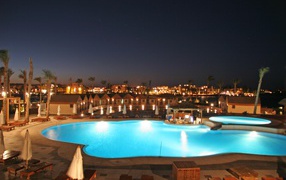 Overnight hotel in the resort of El Gouna, Egypt