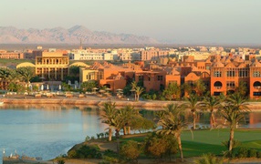 Panorama of the resort of El Gouna, Egypt