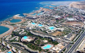 Panorama of the resort of Hurghada, Egypt