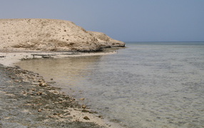 Rocky coast in the resort of Marsa Alam, Egypt