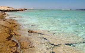 Rocky shore at the resort of El Quseir, Egypt