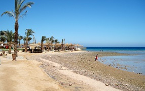 Summer vacation at the beach in the resort of Hurghada, Egypt