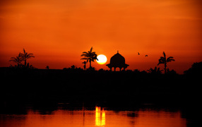 Sunset on the Nile, Egypt