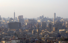 View of the apartment block in Cairo